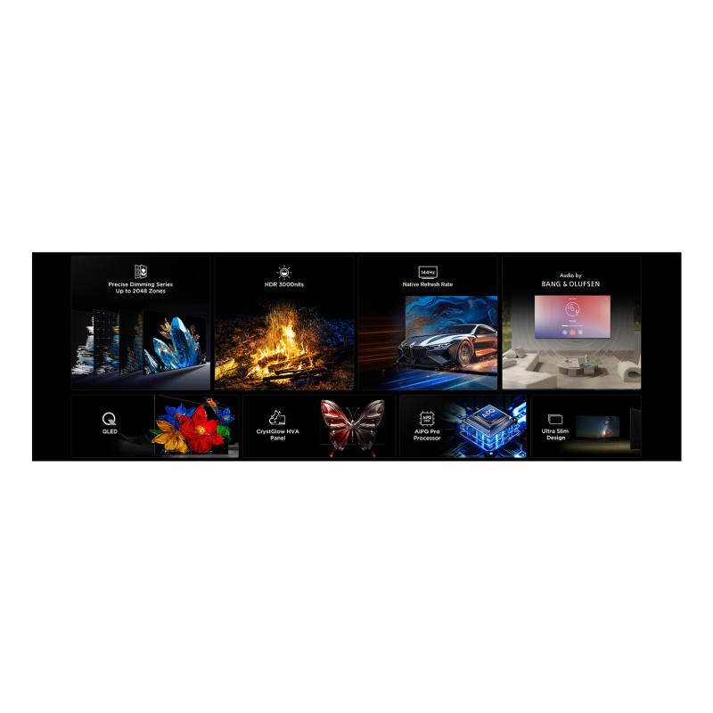TCL 55C7K tv 139,7 cm (55") 4K Ultra HD Smart TV Wifi Metallic 2600 cd/m²