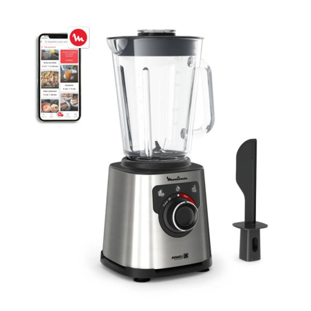 Moulinex LM871D 1,5 l Blender voor op aanrecht 1200 W Roestvrijstaal, Grijs