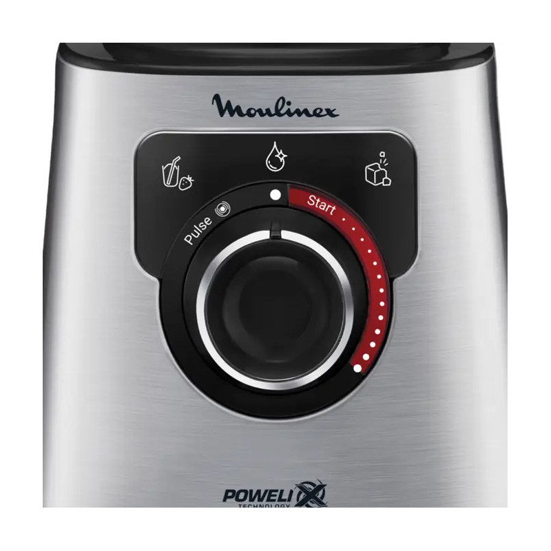 Moulinex LM871D 1,5 l Blender voor op aanrecht 1200 W Roestvrijstaal, Grijs