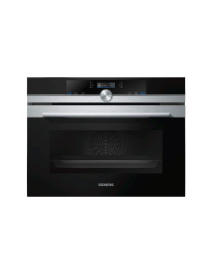 Siemens iQ700 CB635GBS3 stoomoven Middelmaat Zwart, Roestvrijstaal Knoppen, Draaiknop