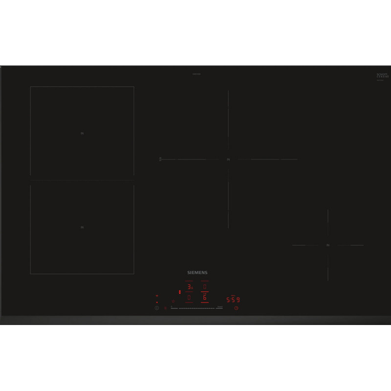 Siemens iQ500 ED851HSB1E kookplaat Zwart Ingebouwd 80 cm Inductiekookplaat zones 4 zone(s)