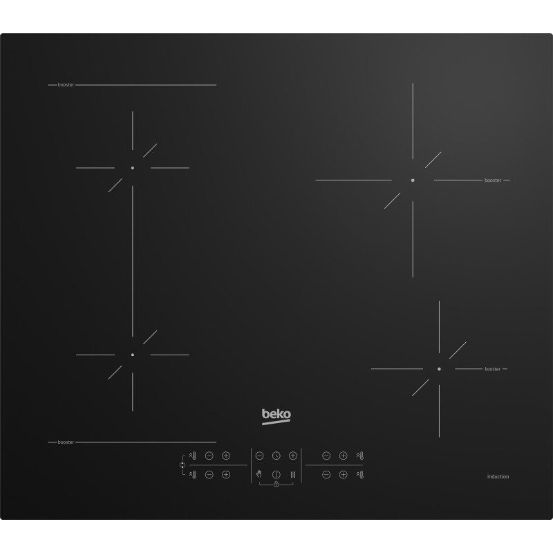 Beko HII64200SFMT Zwart Ingebouwd 59 cm Inductiekookplaat zones 4 zone(s)