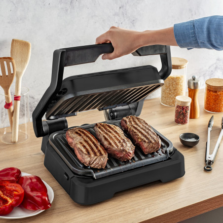 Tefal OptiGrill 2in1 GC7728 OptiGrill 2-in-1 GC7728 intelligente grill en bbq zwart