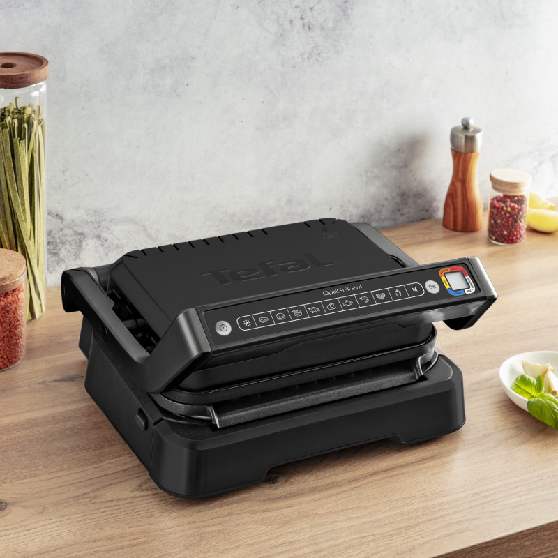 Tefal OptiGrill 2in1 GC7728 OptiGrill 2-in-1 GC7728 intelligente grill en bbq zwart