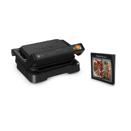 Tefal OptiGrill 2in1 GC7728 OptiGrill 2-in-1 GC7728 intelligente grill en bbq zwart