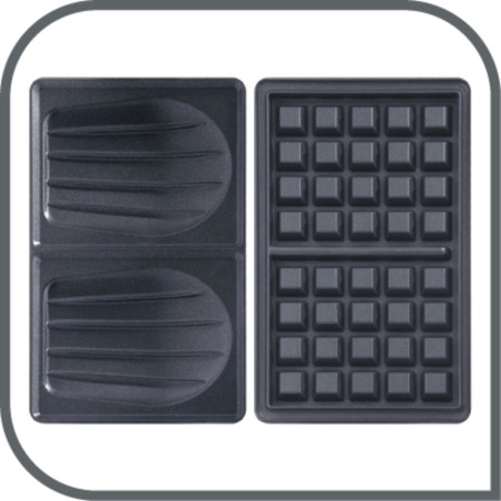 Tefal SW3418 moule à gauffres 2 gauffre(s) 700 W Noir, Gris