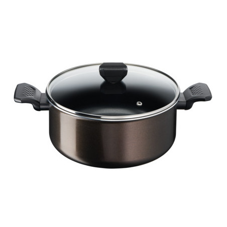 Tefal Easy Cook & Clean B5544602 steelpan Rond Zwart, Bruin
