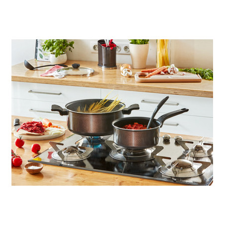 Tefal Easy Cook & Clean B5544602 casserole à sauce Rond Noir, Marron
