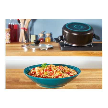 Tefal Easy Cook & Clean B5544602 steelpan Rond Zwart, Bruin