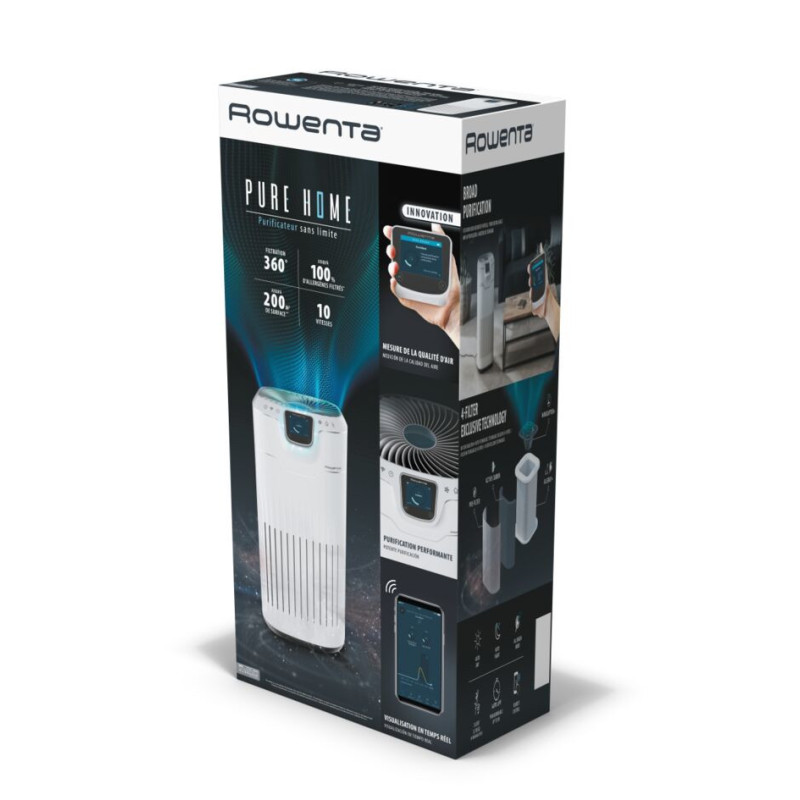 Rowenta Pure Home PU8080 200 m² 64 dB 60 W Blanc, Bleu