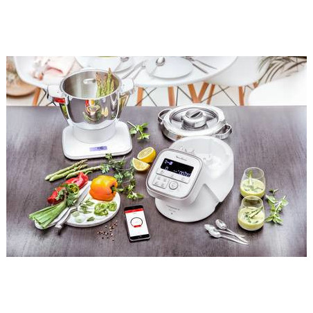 Moulinex YY4525FG kokende keukenmachine 1550 W 3 l Grijs, Wit