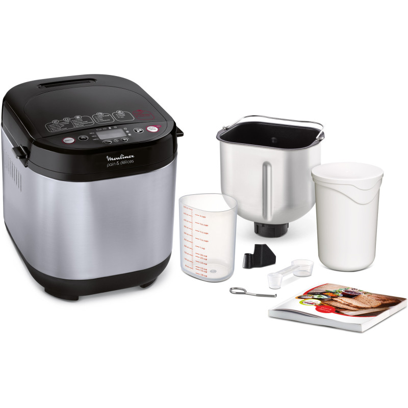 Moulinex OW240E broodbakmachine 720 W Zwart, Roestvrijstaal