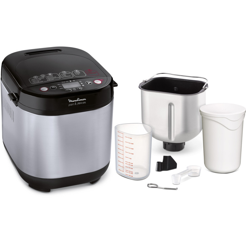 Moulinex OW240E broodbakmachine 720 W Zwart, Roestvrijstaal