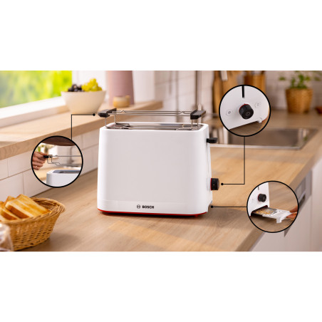 Bosch TAT3M121 broodrooster 4 snede(n) 950 W Wit
