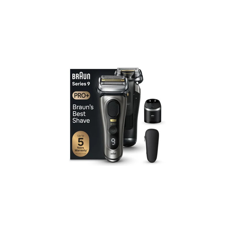 Braun Series 9 Pro+ 9565cc Wet & Dry Scheerapparaat met scheerblad Trimmer Metallic