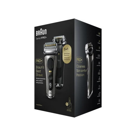 Braun Series 9 Pro+ 9565cc Wet & Dry Scheerapparaat met scheerblad Trimmer Metallic