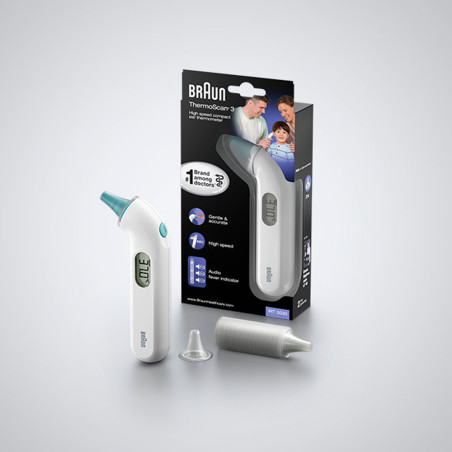 Braun ThermoScan 3 Contact Blanc Oreille