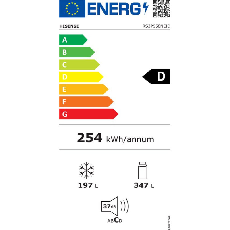 HISENSE RS3P558NEID Eco label