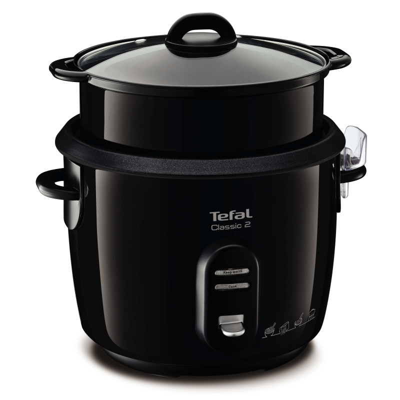 Tefal Rijstkoker classic zwart 10 kops + stoommand RK1038