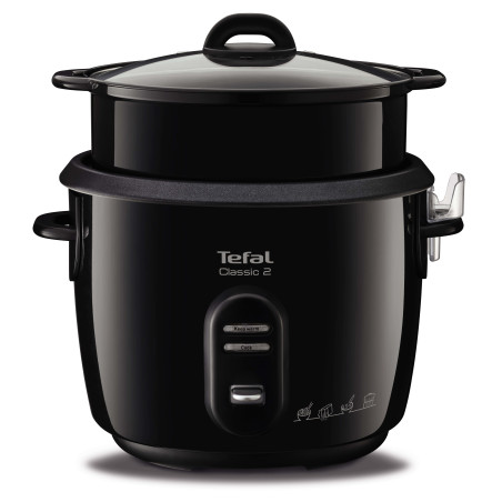 Tefal Rijstkoker classic zwart 10 kops + stoommand RK1038