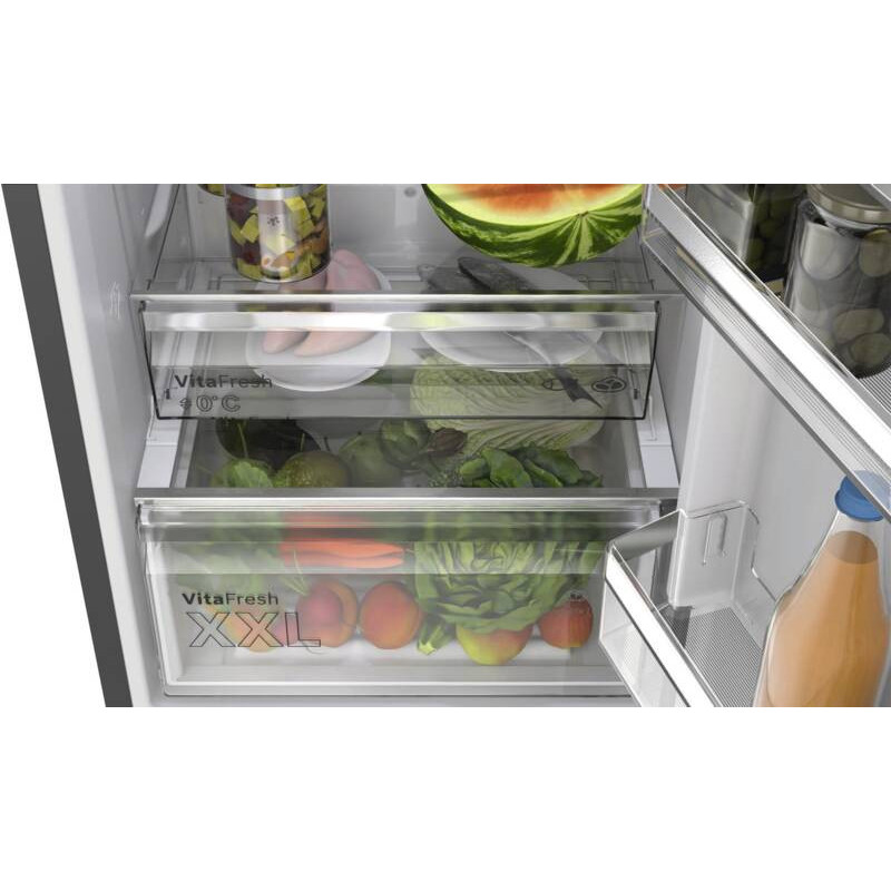Bosch Serie 4 KGN39OCAF réfrigérateur-congélateur Pose libre 363 L Anthracite, Acier inoxydable