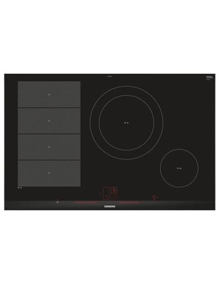 Siemens EX875LEC1E plaque Noir, Acier inoxydable Intégré (placement) Plaque avec zone à induction 4 zone(s)