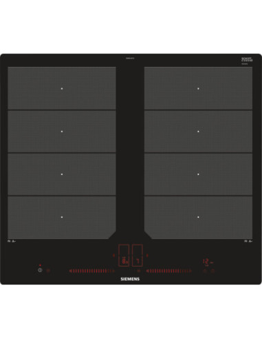 Siemens EX601LXC1E plaque Noir Intégré (placement) Plaque avec zone à induction 4 zone(s)