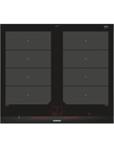 Siemens EX675LXC1E kookplaat Zwart, Roestvrijstaal Ingebouwd Inductiekookplaat zones 4 zone(s)