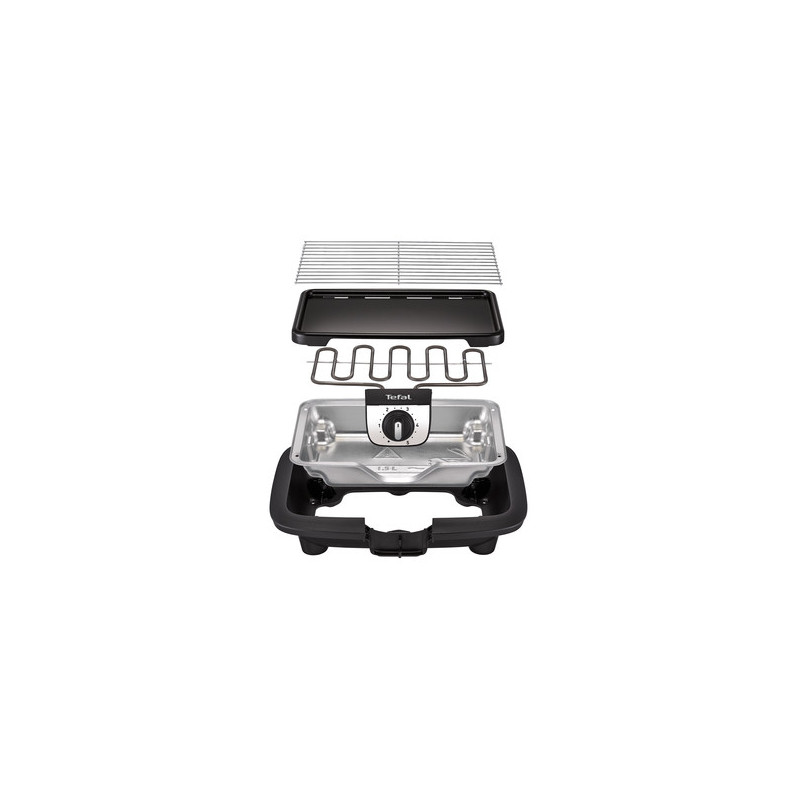 Tefal EasyGrill BG930812 buitenbarbecue & grill Tafelblad Electrisch Zwart, Grijs 2100 W