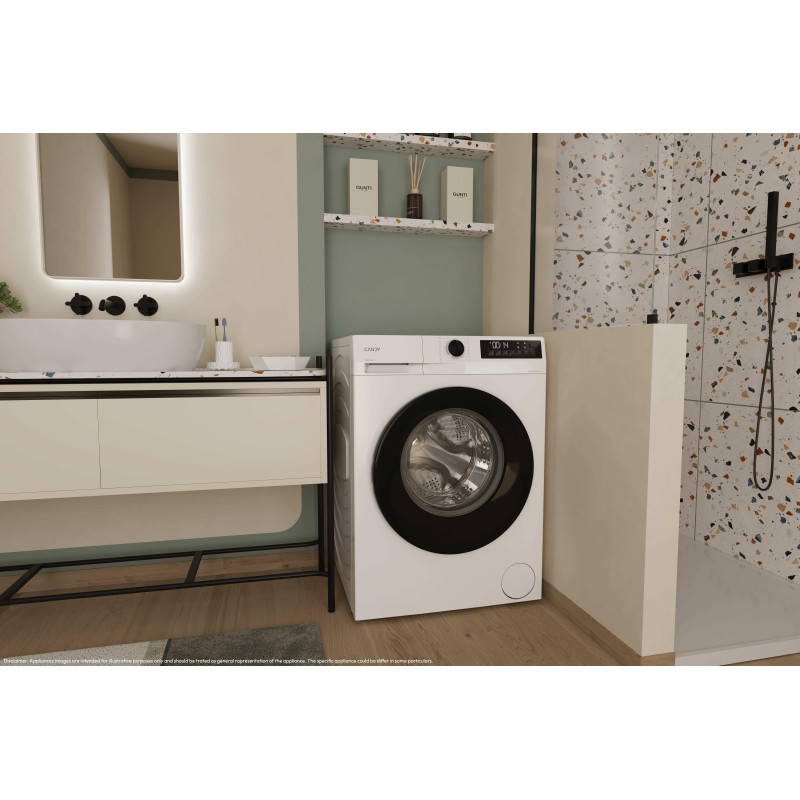 Candy GD 49B8-S machine à laver Charge avant 9 kg 1351 tr/min Blanc