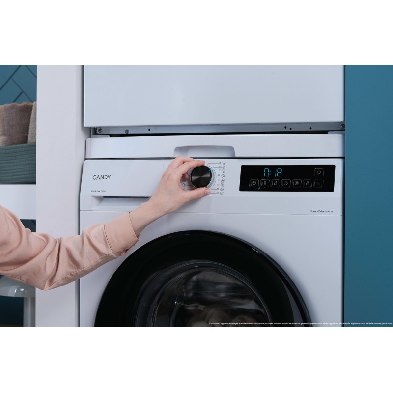 Candy GD 49B8-S machine à laver Charge avant 9 kg 1351 tr/min Blanc