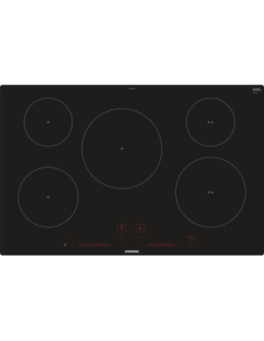 Siemens EH801LVC1E plaque Noir Intégré (placement) Plaque avec zone à induction 5 zone(s)