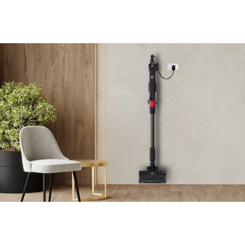 Hoover HF210H 011 Aspirateur-balai 2 en 1 Batterie Sec EPA Sans sac 165 W Noir, Rouge