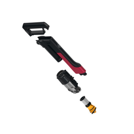 Hoover HF210H 011 Aspirateur-balai 2 en 1 Batterie Sec EPA Sans sac 165 W Noir, Rouge