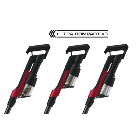 Hoover HF210H 011 Aspirateur-balai 2 en 1 Batterie Sec EPA Sans sac 165 W Noir, Rouge