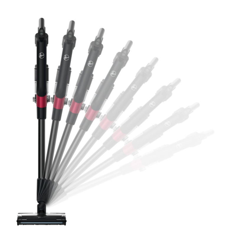 Hoover HF210H 011 Aspirateur-balai 2 en 1 Batterie Sec EPA Sans sac 165 W Noir, Rouge
