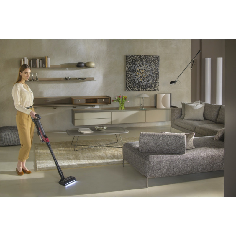 Hoover HF210H 011 Aspirateur-balai 2 en 1 Batterie Sec EPA Sans sac 165 W Noir, Rouge