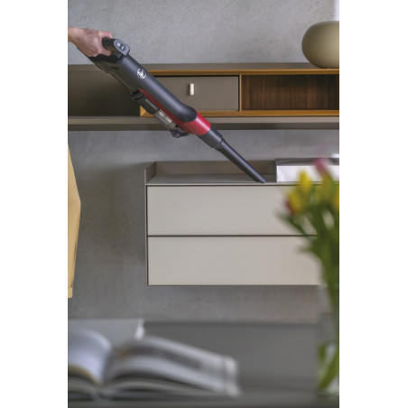Hoover HF210H 011 Aspirateur-balai 2 en 1 Batterie Sec EPA Sans sac 165 W Noir, Rouge