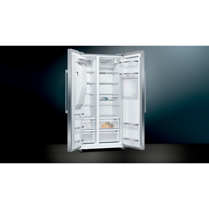 Siemens iQ500 KA93GAIEP frigo américain Pose libre 560 L Acier inoxydable