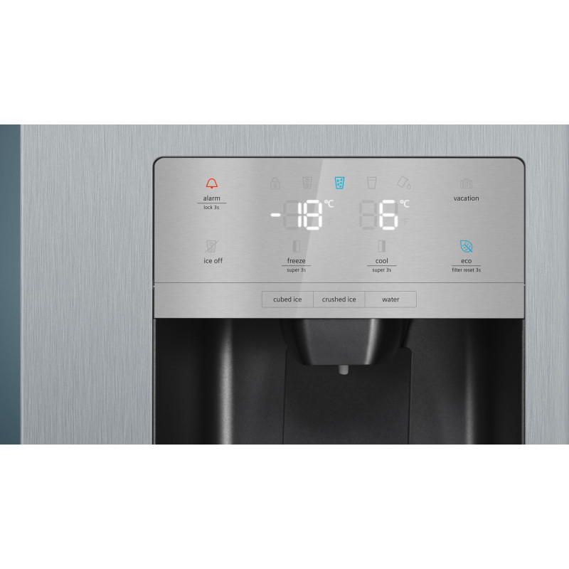 Siemens iQ500 KA93GAIEP frigo américain Pose libre 560 L Acier inoxydable