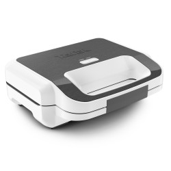 Tefal Snack XL SW7011 gaufrier et appareil à croque-monsieur 850 W Blanc, Acier inoxydable