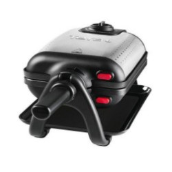 Tefal WM756D wafelijzer 2 wafel(s) 1200 W Zwart, Roestvrijstaal