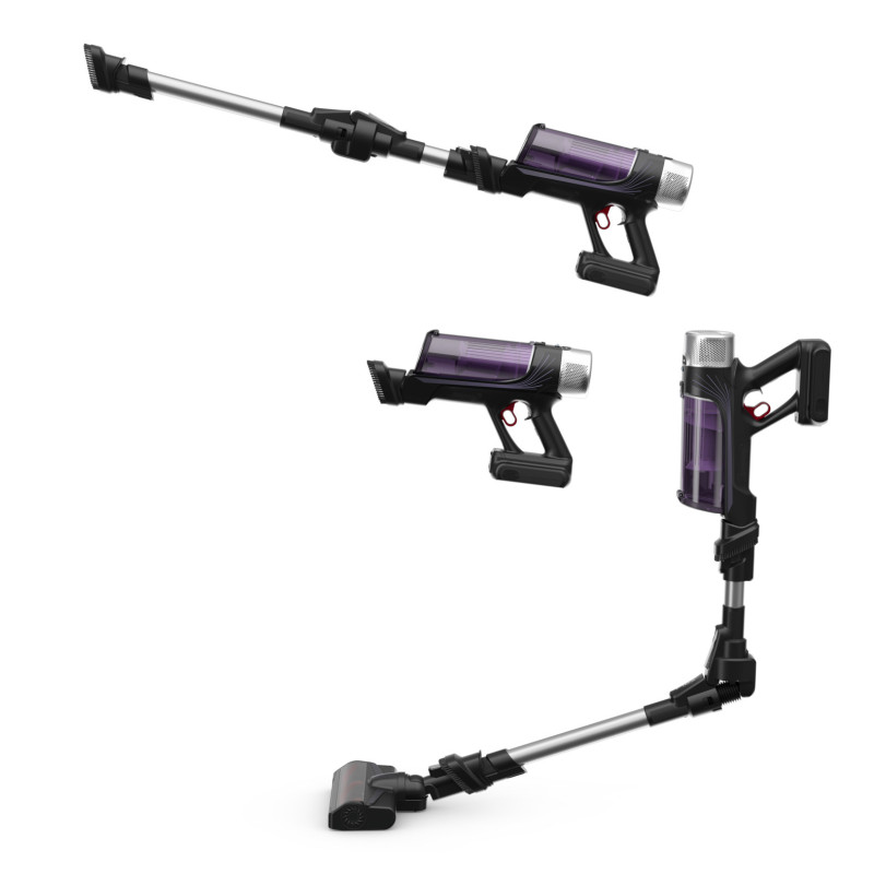 Rowenta RH2037 Aspirateur-balai 2 en 1 Batterie Sec Sans sac 0,4 L 250 W Noir, Violet