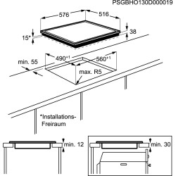 AEG HK634060XB Noir Intégré (placement) Céramique 4 zone(s) 2