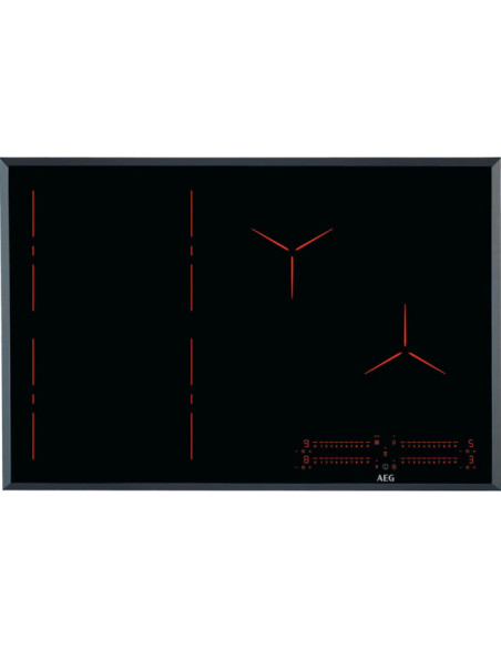AEG IPE84571FB plaque Noir Intégré (placement) 80 cm Plaque avec zone à induction 4 zone(s)