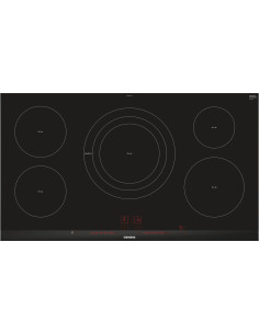 Siemens EH975LVC1E plaque Noir, Acier inoxydable Intégré (placement) Plaque avec zone à induction 5 zone(s)