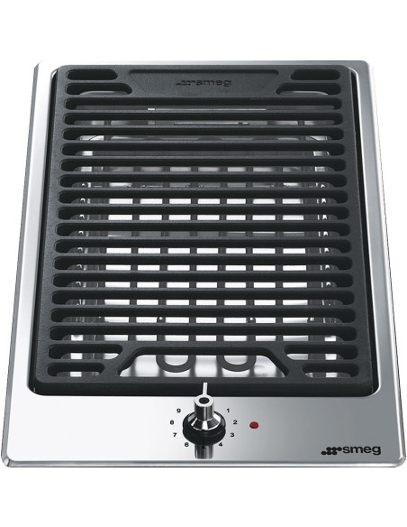 Smeg PGF30B elektrische grillplaat Ingebouwd 1800 W Roestvrijstaal