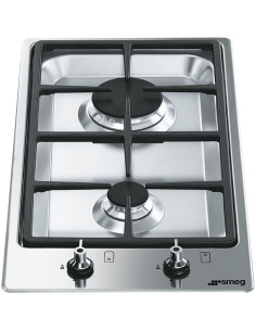 Smeg Classic PGF32G kookplaat Roestvrijstaal Ingebouwd 31 cm Gaskookplaat 2 zone(s)