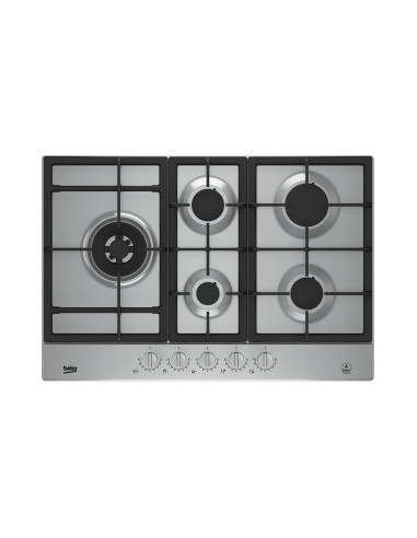 Beko HIAL 75325 SX kookplaat Roestvrijstaal Ingebouwd 75 cm Gaskookplaat 5 zone(s)