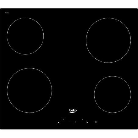 Beko HIC 64400 E plaque Noir Intégré (placement) 60 cm Céramique 4 zone(s)